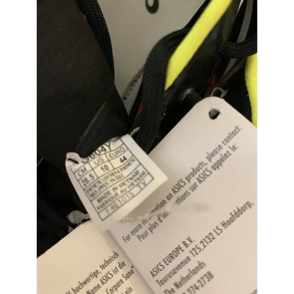 New Asics G604Y Gunlap Black White Track And Field Shoes Men's US‎ 10 - Picture 7 of 8